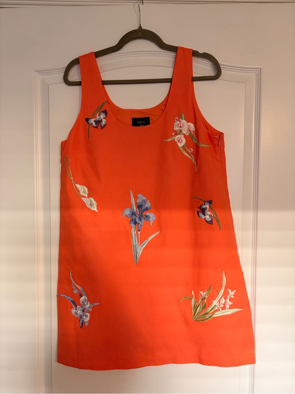 Orange floral dress